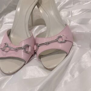 PRICE REDUCTION FOR 1 DAY ONLY-Beautiful Gucci pink heel sandals size 8.5